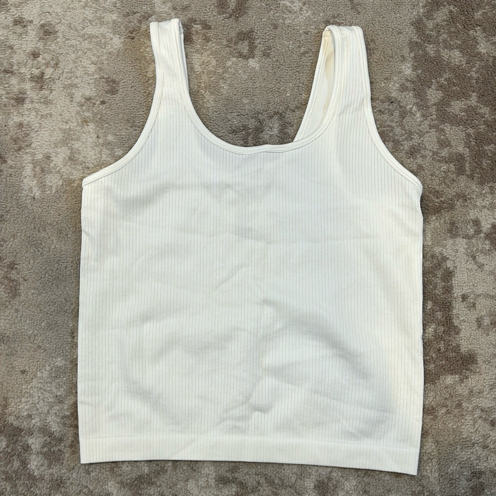 White ripped tank top